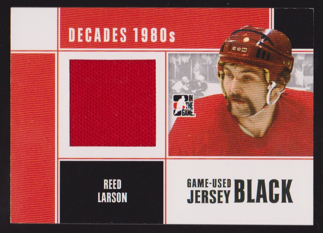 2010-11 ITG Decades 1980s Jerseys Black #M65 Reed Larson (image for) 2010-11 ITG Decades 1980s Jerseys Black #M65 Reed Larson